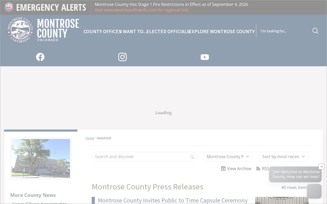 Montrose County news archive for the planned West End courthouse project